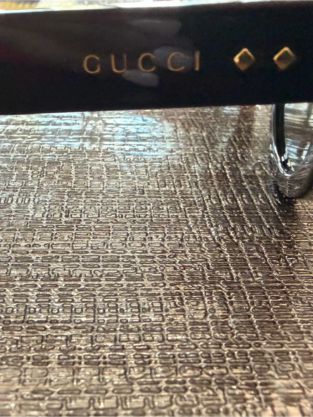 Gucci Oversized Round Black Sunglasses with Dark Lenses